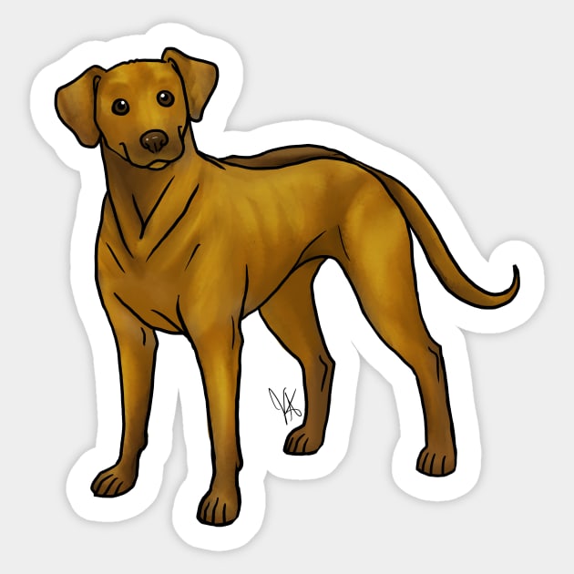 Dog - Rhodesian Ridgeback - Brown Sticker by Jen's Dogs Custom Gifts and Designs